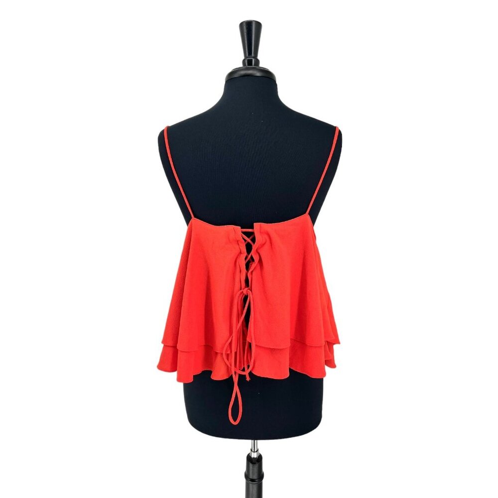 NWT Free People Paprika Tropical Wave Back Lace Up Tank | Large - Picture 6 of 10